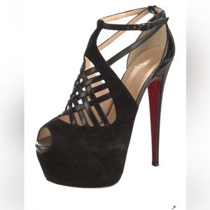 Christian Louboutin black platform high heel